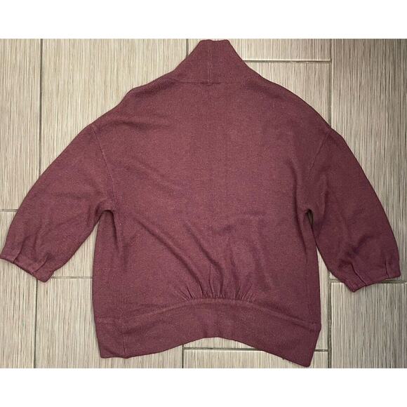Loft Purple Barrel Open Cardigan Size XS Rabbit Hair Blend 3/4 Length Sleeve - Picture 4 of 4